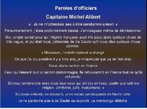   Capitaine Michel ALLIBERT  
Profession de foi