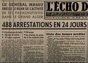  La Bataille d'Alger 
----
488 arrestations en 24 jours
