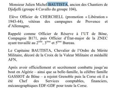  Capitaine  BAUTISTA 
Julien Michel