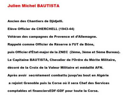  Capitaine BAUTISTA 
Julien Michel
