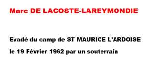  Capitaine  Marc 
DE LACOSTE-LAREYMONDIE 
