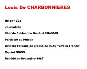  Louis De CHARBONNIERES  
---- 
Biographie
