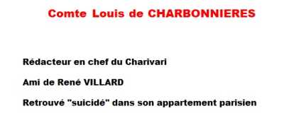  COMTE
Louis De CHARBONNIERES 