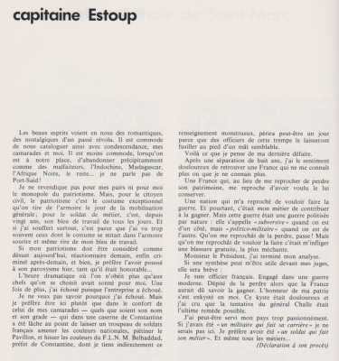  Capitaine ESTOUP 
---- 
1er REP
Patron du Commando ALCAZAR
Le PUTSCH
