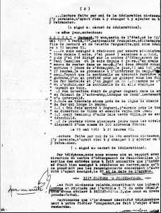   Bernard BRICET  
Evasion du centre de 
PAUL-CAZELLES le 15 mai 1962
Rapport de la Gendarmerie de BOGHARI