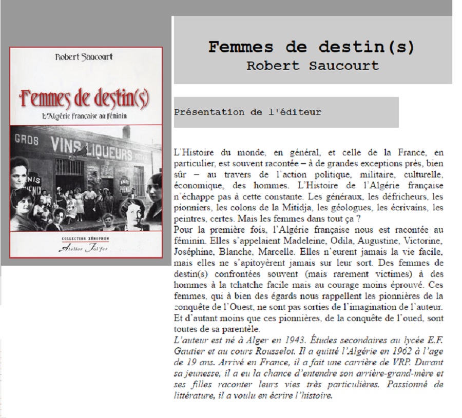  Femmes de Destin(s) 
  Robert SAUCOURT  
---- 
   Site Internet  
