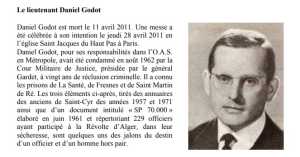  Lieutenant 
Daniel GODOT 
