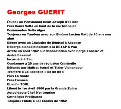  Georges GUERIT 
 CV

