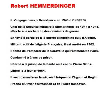  Robert HEMMERDINGER  

Biographie
