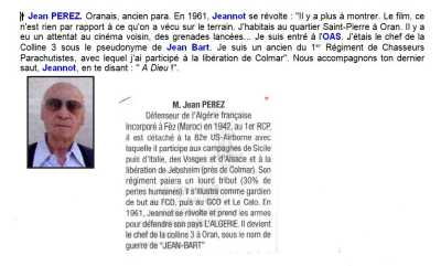   Jean PEREZ 
Biographie 
