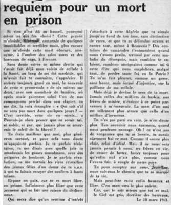   Jean-Luc BIBERSON  
----
Requiem pour un Mort en prison