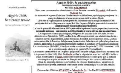  ALGERIE 1960  - La Victoire Trahie 
----
 Nicolas KAYANAKYS
