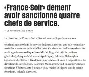   Jacques MALMASSARI  
---- 
France soir -> Le Figaro

