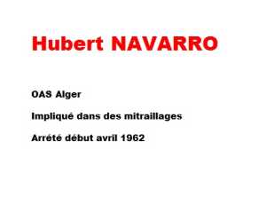   Hubert NAVARRO  
---- 
OAS ALGER
