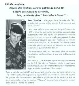  Lieutenant TROUILLAS 
Patron du CPA 40
