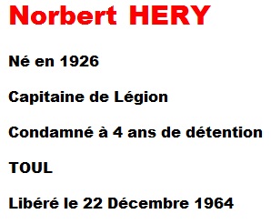 Capitaine  Norbert HERY 
