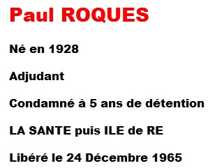  Adjudant  Paul ROQUES 
