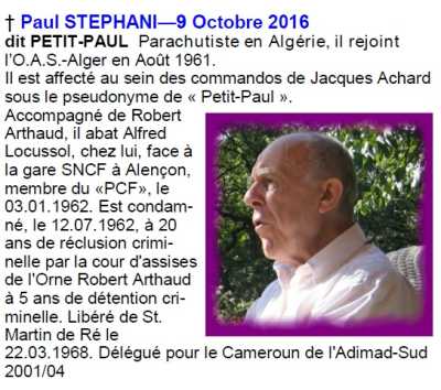  Paul STEPHANI   
9 Octobre 2016
