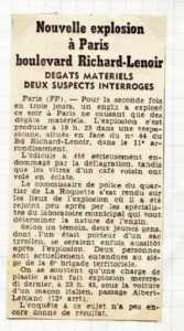 PARIS 
Bd Richard Lenoir
22 Janvier 1960
Plasticage d'une
Vespasienne

