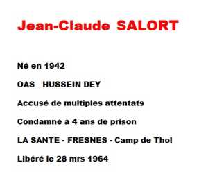   Jean-Claude SALORT 
----  
OAS  HUSSEIN-DEY
