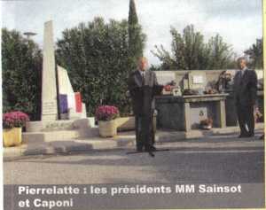  PIERRELATTE 
---- 
Michel CAPONI
Yves SAINSOT
Yves LE BELLEC, Maire de PIERRELATTE
