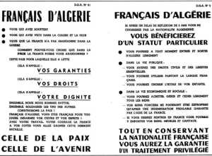  Tract gaulliste 
FRANCAIS d'ALGERIE ... ... blabla 
