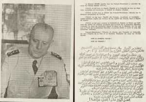  Tract OAS avec la photo
de SALAN et une partie en Arabe 