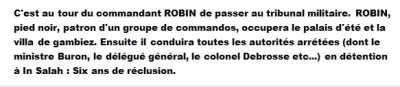  21 Juin 1961 
----
Commandant ROBIN : 6 ans
