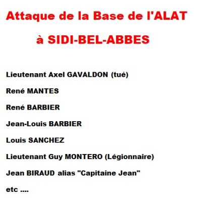 Attaque de l'ALAT 
de SIDI-BEL-ABBES