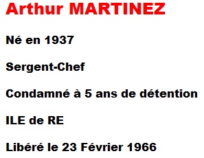  Sergent-Chef  
Arthur MARTINEZ 
