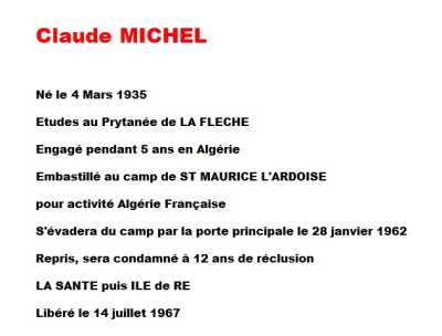   Claude MICHEL  
---- 
ST MAURICE
BEAUJON
LA SANTE
ILE de RE
