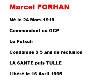  Commandant  Marcel FORHAN 

