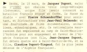  Jacques DUPONT 
Biographie