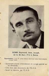  Lieutenant-Colonel 
Raymond GOREL 
Alias "CIMETERRE"
