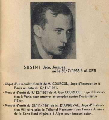 Jean-Jacques SUSINI 
Fiche de Police

