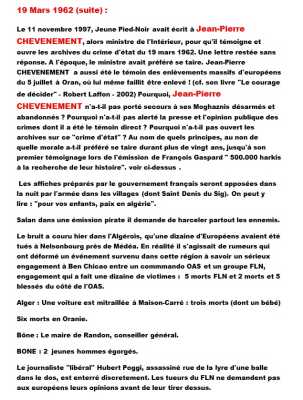 19 Mars 1962
Le Massacre de ST DENIS DU SIG
sous les yeux du
S/Lt Jean-Pierre CHEVENEMENT
----
   Site Internet 