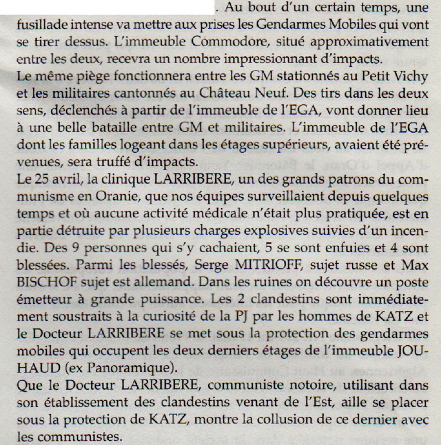 Page 345
25 Avril 1962 : Destruction 
de la clinique LARRIBERE