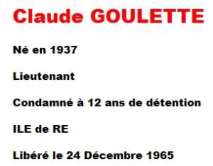 Lieutenant 
 Claude GOULETTE 
