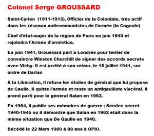  Colonel Serge GROUSSARD 
