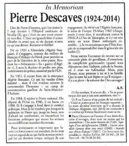   Pierre DESCAVES  
IN MEMORIAM