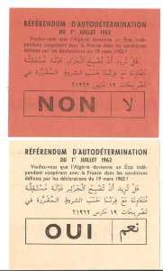  Bulletin de VOTE 
du 1er Juillet 1962
